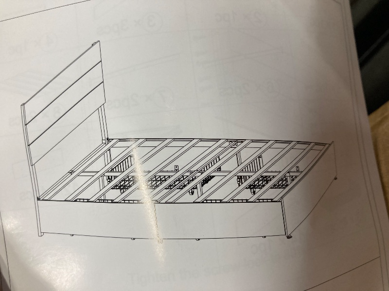 Photo 1 of ***** USED, MISSING PARTS****Bed frame color grey 