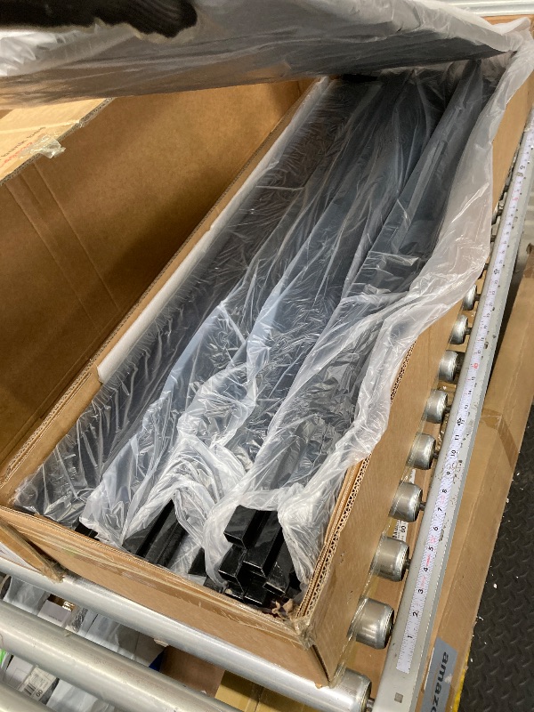 Photo 1 of ***BOX 2 OF 2 -MISSING BOX 1 OF 2 - SELLING AS PARTS ONLY*** 
Triple Twin Bunk Bed - 3-Tier Black Metal Frame, Space-Saving Design for Teens - No Box Spring Needed *product may differ slightly from picture*