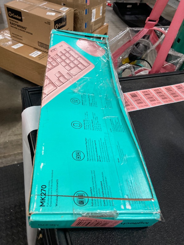 Photo 1 of **MISSING DONGLE**
Logitech MK270 Wireless Keyboard and Mouse Combo for Windows, 2.4 GHz, 8 Multimedia Keys, PC, Laptop, Wireless Keyboard Compact Mouse Combo - Rose