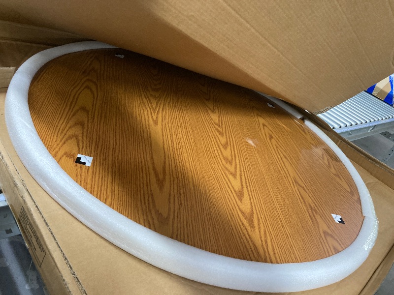 Photo 1 of ** TABLE TOP ONLY** Flash Furniture Wren 42'' Round Oak Thermal Laminate Activity Table - Height Adjustable Short Legs