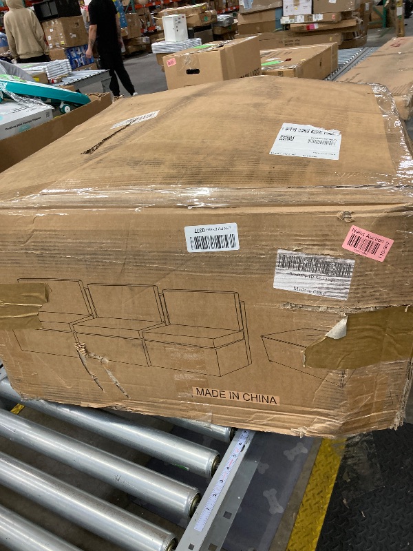 Photo 1 of **BOX 2 OF 2/INCOMPLETE SET/MISSING PARTS**Pamapic 7-Piece Outdoor Sectional Furniture Set, All-Weather Wicker Patio Sofa with Washable Cushions, Gray Waterproof Rattan Conversation Set for Backyard, Poolside, Garden (Gray Cushions)