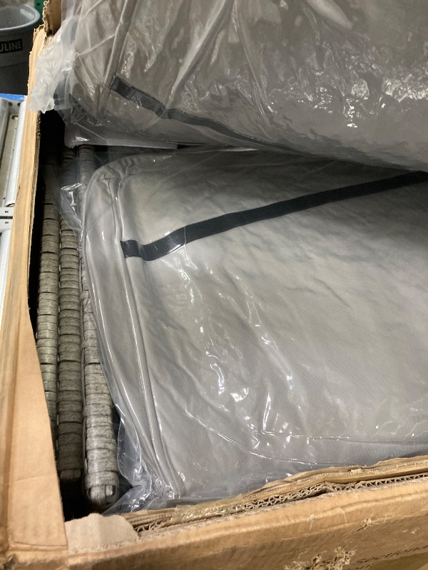Photo 1 of **BOX 2 OF 2/INCOMPLETE SET/MISSING PARTS**Pamapic 7-Piece Outdoor Sectional Furniture Set, All-Weather Wicker Patio Sofa with Washable Cushions, Gray Waterproof Rattan Conversation Set for Backyard, Poolside, Garden (Gray Cushions)