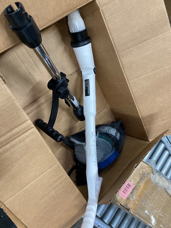 Photo 1 of **SIMILAR ITEM** BIMZUC Electric Spin Scrubber, Cordless Cleaning Brush, 8 Replaceable Heads, Adjustable Handle, 400 RPM Power, for Bathroom, Kitchen, Floors, White
