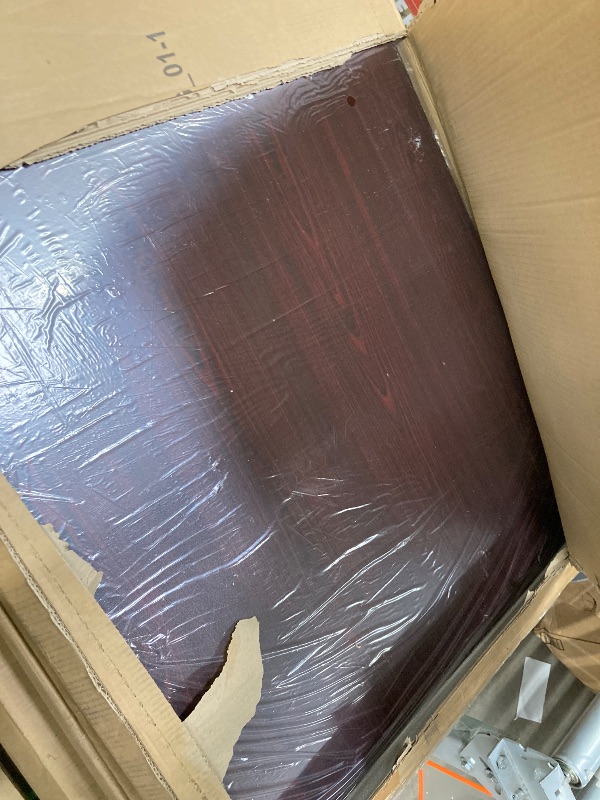 Photo 1 of **HAS SOME DAMAGE ON SIDES OF WOOD**Flash Furniture Frankie Commercial Grade 6-Foot Mahogany Melamine Laminate Folding Banquet Table