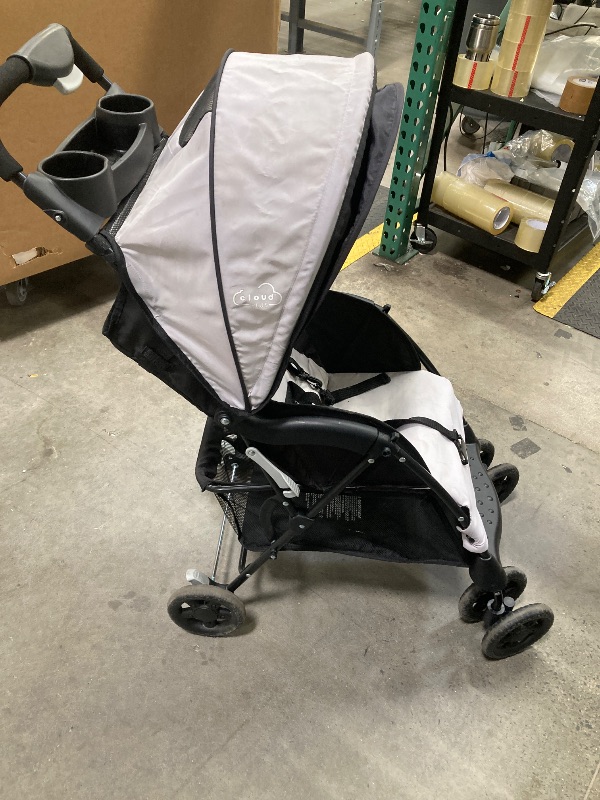 Photo 1 of **MISSING PARTS/HAS SPOTS-SEE PICS**Kolcraft Cloud Plus Lightweight Umbrella Stroller for Toddlers with Reclining Seat, Large Storage Basket, Canopy, Infant & Parent Trays, Compact Fold for Summer Travel, Durable Frame, Slate Gray