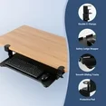 Photo 1 of ***(MISSING PART -SELLING AS PART ONLY)*** VUSIGN Keyboard Tray Under Desk, Height Adjustable, 26.4” x 11.8” Pull Out with C Clamp for L Shape Table, Black