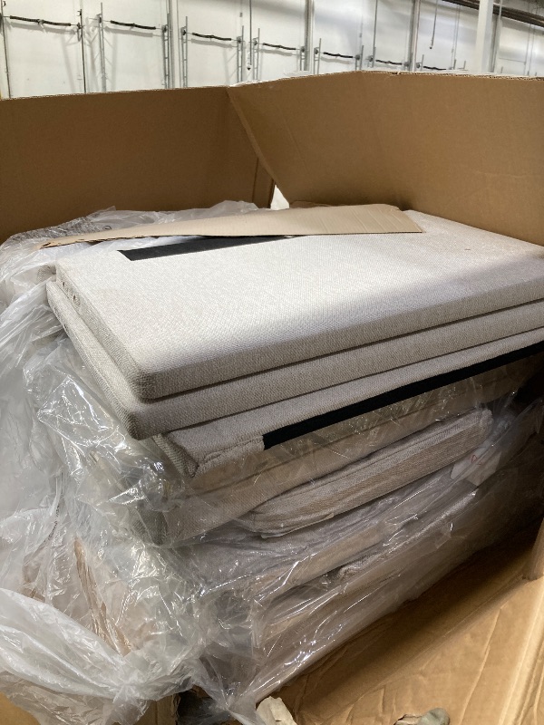 Photo 1 of ****BOX 1 OF 2 PARTIAL SET CUSHIONS ONLY**** Seater Convertible L Shaped Modular Sectional Sofa Corner Couch - Extra Wide Deep Seat Linen Upholstered Reversible Sofa&Couches with Thicked Cushions and Rolled Armrest