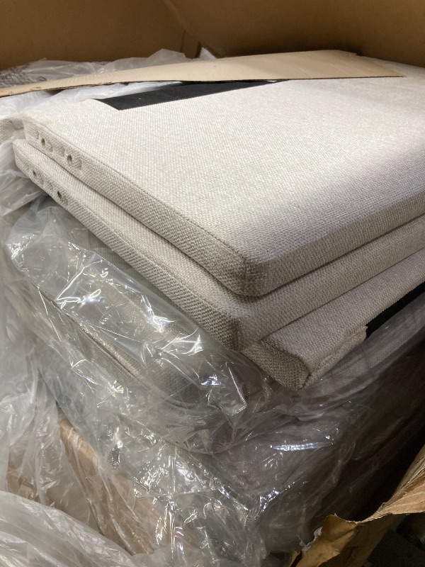 Photo 1 of ****BOX 1 OF 2 PARTIAL SET CUSHIONS ONLY**** Seater Convertible L Shaped Modular Sectional Sofa Corner Couch - Extra Wide Deep Seat Linen Upholstered Reversible Sofa&Couches with Thicked Cushions and Rolled Armrest