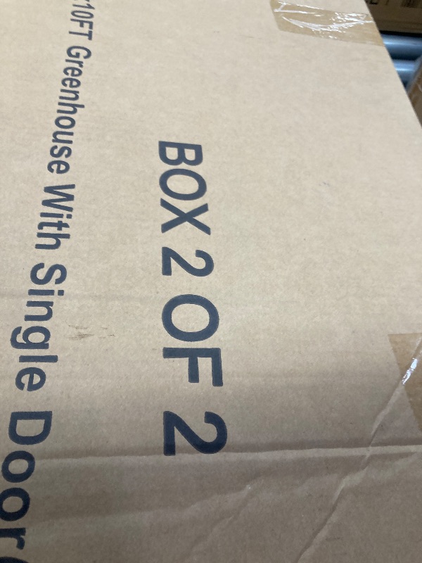 Photo 1 of ****** BOX 2 OF 2 ONLY****** PARTIAL SET ****8x10 FT Greenhouse for Outdoors, Polycarbonate Greenhouse with Roof Vent, Ground Nails, Lockable Push Door, Aluminum Large Walk-in Green House for Outside Garden Backyard, Patio, Lawn, Black