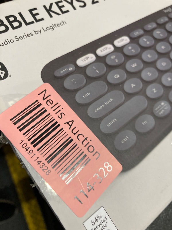 Photo 1 of Logitech Pebble Keys 2 K380s, Multi-Device Bluetooth Wireless Keyboard with Customizable Shortcuts, Slim and Portable, Easy-Switch for Windows, macOS, iPadOS, Android, Chrome OS - Tonal Graphite