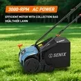 Photo 1 of **MISSING HARDWARE TO ATTACH HANDLE**SENIX 13 Amp 15-Inch Electric Dethatcher and Scarifier with Collection Bag MPN: SCE13-M