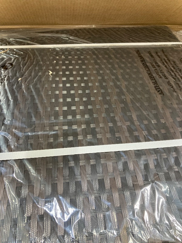 Photo 1 of ***BOX 2 OF 2 - PARTS ONLY -SELLING AS IS MISSING BOX 1 OF 2 *** Piece Outdoor Patio Furniture Set with Coffee Table, Rattan Deck Conversation Sofa Set, All-Weather Sectional Rattan Sofa with Glass Top Coffee Table, Garden, Porch, Poolside, Brown + Beige