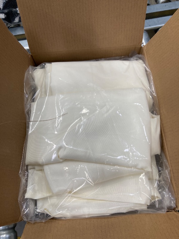 Photo 1 of ***(MISSING ONE -OPEN BOX 5 Pack ONLY)*** Fitable 5 Pack Square Tablecloths - 70 x 70 Inches - Stain Resistant and Reusable Table Clothes, Ivory Polyester Fabric Table Covers for Dining, Card Tables, Coffee Tables
