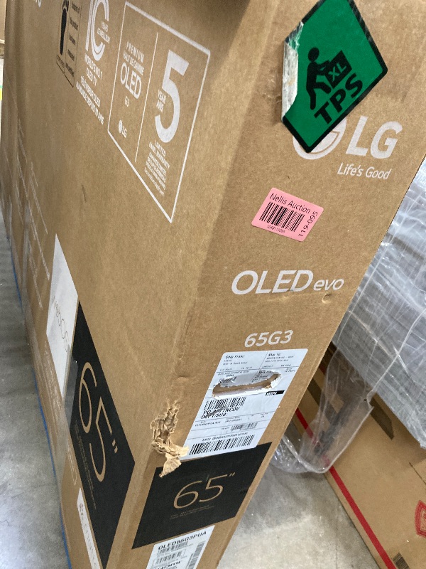Photo 1 of ***PARTS ONLY - SCREEN DAMAGES, NO REMOTE *** 
LG G3 Series 65-Inch Class OLED evo 4K Processor Smart Flat Screen TV for Gaming with Magic Remote AI-Powered Gallery Edition OLED65G3PUA, 2023 with Alexa Built-in   