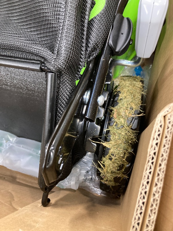 Photo 1 of ***(SELLING AS IS -MISSING PIECES )*** Greenworks 48V (2x24V) 21" Brushless Mower+12" String Trimmer+320CFM Blower,(2) 5.0Ah Batteries and 4A Dual Port Charger  ***(SOME SCUFFS/SCRATCHES, DIRT/GRASS RESIDUE, MISSING PIECES BOX RIPPED/TORN)***