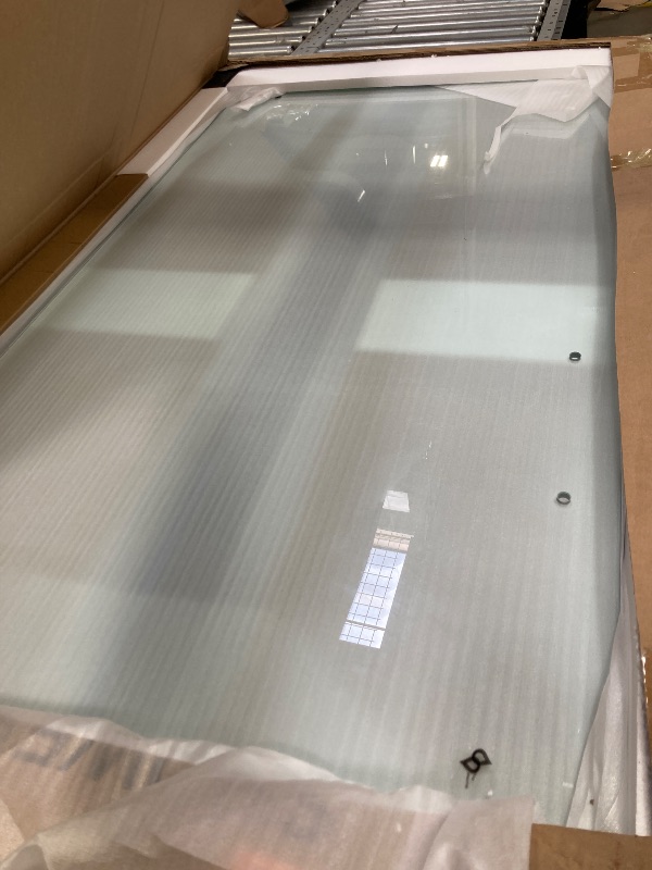 Photo 1 of **GLASS ONLY/MISSING HARDWARE AND FRAME**ENSO SENKA BRUSHED NICKEL Bathtub Shower Doors 60" W x 58" H Semi Frame Double Sliding Glass Shower Doo...