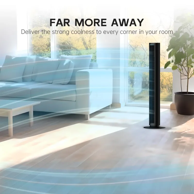 Photo 1 of **NO BOX/NO REMOTE**PhiloDeco Bedroom Tower Fan, 40 Inch Bladeless Fan, 80 ° Oscillating Fan, Silent Floor Fan With Remote Control Led, 4-Speed Multiple Modes, 7h Timer, Large Air Outlet, Vertical Fan For Home
