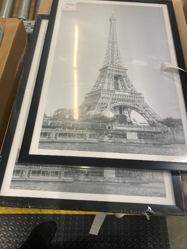 Photo 1 of 16x24 Picture Frame Set of 2 with Plexiglass, Black Poster Frame Display 12x18 Picture with Mat or 16 x 24 Without Mat for Photo Wall Gallery Mounting