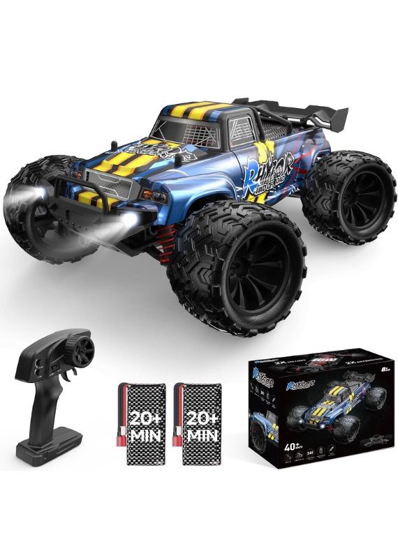 Photo 1 of 1:16 Scale RC Cars for Adult, Remote Control Car Fast 40KPH Hobby RC Cars for Boys Age 8+, 4x4 All Terrain Off-Road RC Truck for Kids with 2.4 GHz Remote Control 2 Rechargeable Batteries