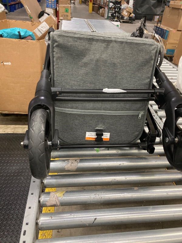 Photo 1 of ***IT ONLY HAS TWO RUBBERS
 Vomeast Wagon Stroller for 4 Kids, 3-in-1 Wagon Stroller with Canopy, 5-Point Harness, Adjustable Handlebars, Removable Seat for Toddlers, Black
