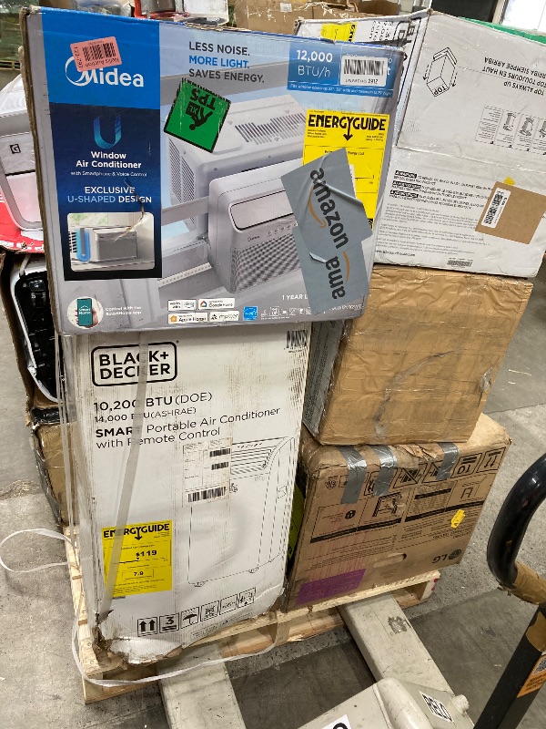 Photo 1 of ****no returns accepted***** final sale *****pallet with air conditioners and possible some fans only for parts, remote control or some part may be missing this pallet also contains small miscellanious item retail price is estimated for parts.