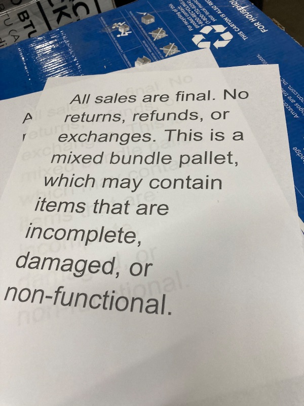 Photo 1 of ****no returns accepted***** final sale *****pallet with air conditioners and possible some fans only for parts, remote control or some part may be missing this pallet also contains small miscellanious item retail price is estimated for parts.