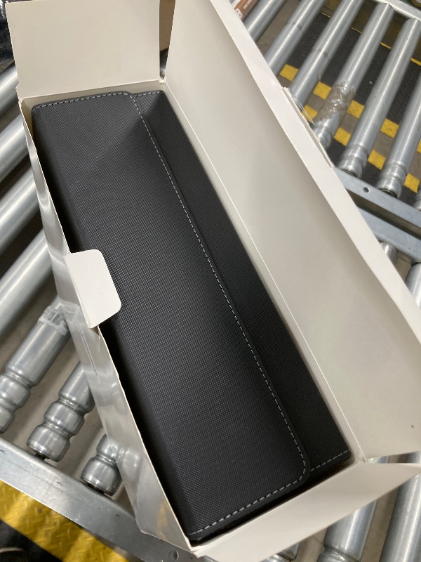 Photo 1 of ***(MISSING PIECES, SELLING AS IS )*** 
MTG Trading Card Storage Box Fits 3200+ Cards, Commander Deck Box Case, 4 Display Windows, PU Leather Magnetic Closure For Magic/TCG/YuGiOh/Sport Cards- Black & Gray