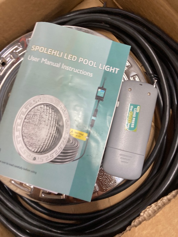 Photo 1 of 10" LED Pool Light, 12V AC Underwater Pool Spa Lights for Inground Pools, 300W Equivalent, Static Colors & Dynamic Effects, 50Ft Cord, Remote, Transformer, Fits Pentair, Hayward, Jady Niches