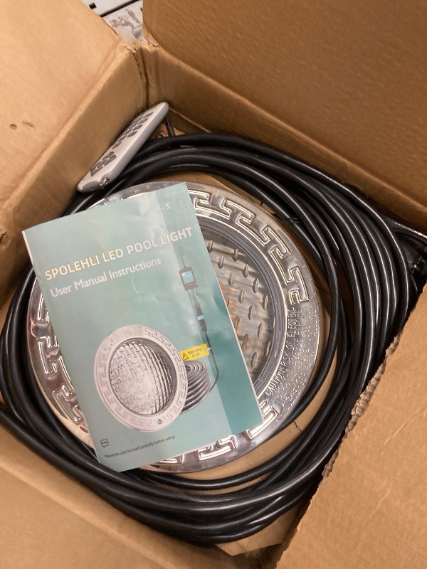 Photo 1 of 10" LED Pool Light, 12V AC Underwater Pool Spa Lights for Inground Pools, 300W Equivalent, Static Colors & Dynamic Effects, 50Ft Cord, Remote, Transformer, Fits Pentair, Hayward, Jady Niches