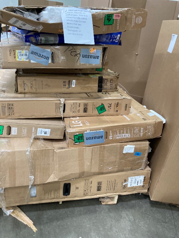 Photo 1 of ********No returns***No refund*******TV pallet doesn't work, only for parts of different brands and sizes. Some turn on, others don't. Broken screens, possibly missing cables and remote control. Returns not accepted. Final sale, approximate retail price o
