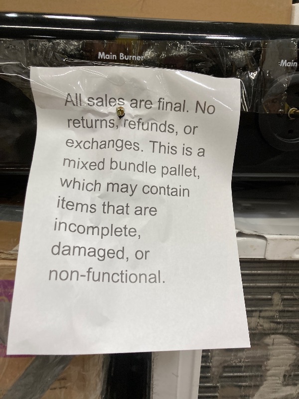 Photo 1 of ****no returns accepted***** final sale *****pallet with air conditioners and possible some fans only for parts, remote control or some part may be missing this pallet also contains small miscellanious item retail price is estimated for parts.