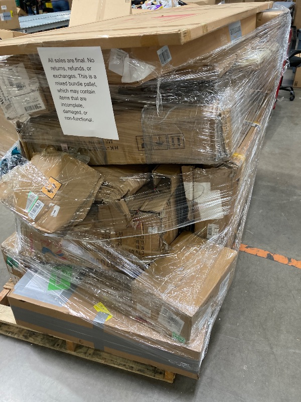 Photo 1 of ********no return no refund ********* pallet of different wooden items for example bed, mirrors, chairs, tables and much more returns are not accepted final sale