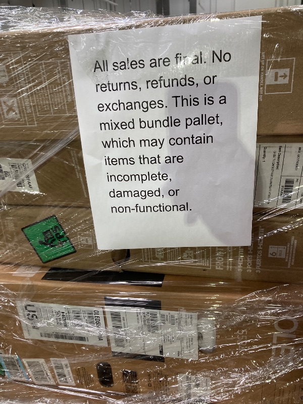 Photo 1 of ********No returns***No refund*******TV pallet doesn't work, only for parts of different brands and sizes. Some turn on, others don't. Broken screens, possibly missing cables and remote control. Returns not accepted. Final sale, approximate retail price o