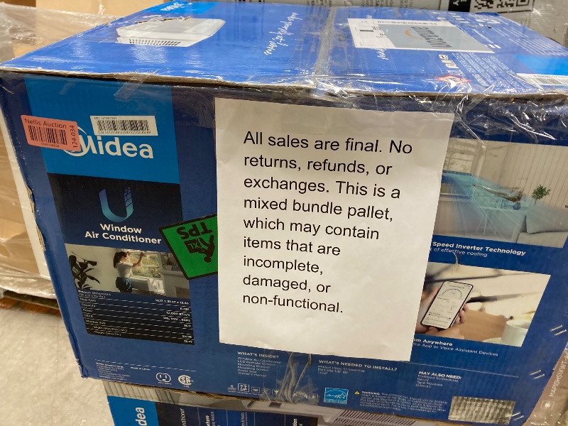 Photo 1 of ****no returns accepted***** final sale *****pallet with air conditioners and possible some fans only for parts, remote control or some part may be missing this pallet also contains small miscellanious item retail price is estimated for parts.