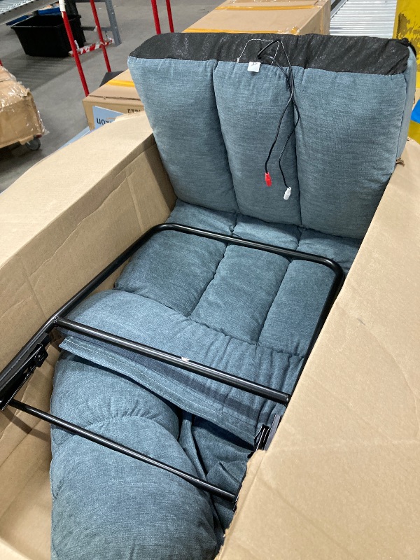 Photo 1 of ***PARTS ONLY-SELLING CUSHION PARTS ONLY***

JONPONY  for Elderly with Heat and Massage Recliner for Living Room with Infinite Position Side Pocket, USB Charge Port, Blue