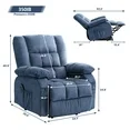 Photo 1 of ***PARTS ONLY-SELLING CUSHION PARTS ONLY***

JONPONY  for Elderly with Heat and Massage Recliner for Living Room with Infinite Position Side Pocket, USB Charge Port, Blue