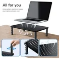 Photo 1 of 2-Pack Monitor Stand Riser with 3 Height Adjustable and Mesh Platform for Laptop, Computer, Printer
