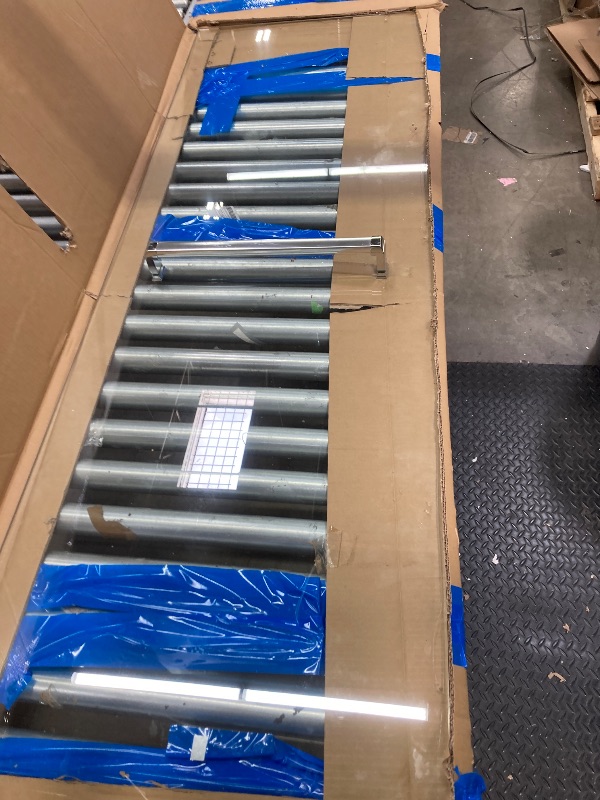 Photo 1 of ***(MISSING HARDWARE -PARTS ONLY -SELLING AS PARTS ONLY)***44-48” x 76” Frameless Shower Door, 5/16" (8mm) Clear SGCC Tempered Glass, Bathroom Dual Sliding Shower Doors, Brushed Nickel 2pcs.
