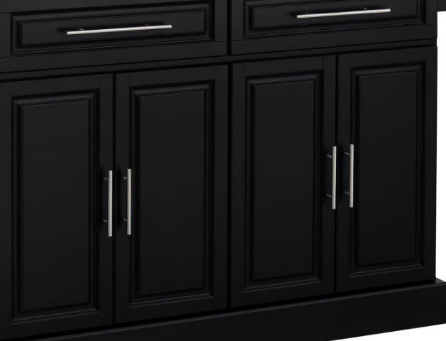 Photo 1 of ***(PARTS ONLY -MISSING HARDWARE & PARTS ***SELLING AS IS ONLY)***
HOMCOM, Adjustable Shelves, 2 Drawers, Spice, Black  