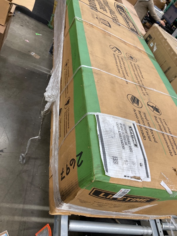 Photo 1 of ***(BOX 2/2 ONLY PARTS ONLY -SELLING AS IS )*** 

Lifetime 6446 Outdoor Storage Shed, 8 x 15 Foot, Desert Sand