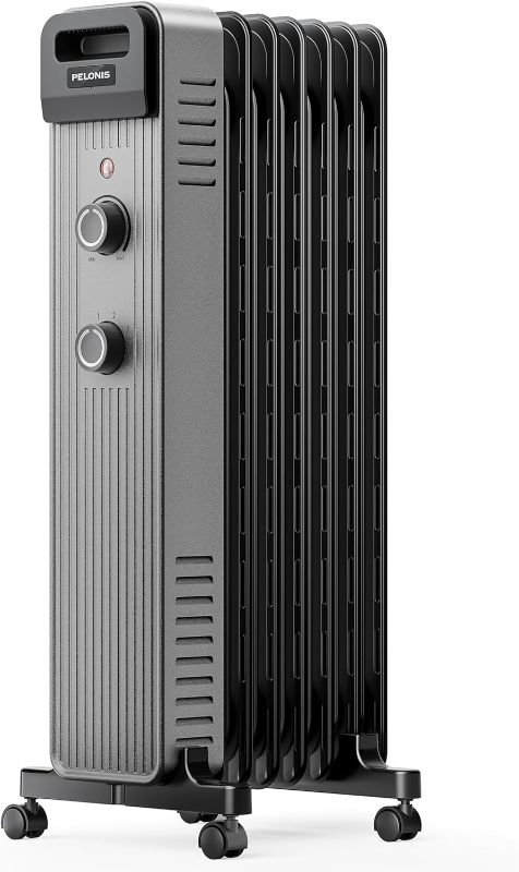 Photo 1 of  Parts Only Pelonis Oil Filled Radiator Heater, 1500W Quiet Warmth Radiant Heater, 3 Heating Modes, Overheat & Tip-Over Protection, Adjustable Thermostat, Space Heaters for Indoor Use, Black, 25.2 x 13.8 x 11 in
