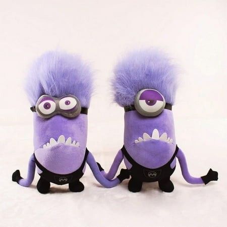 Photo 1 of 12 Purple Minion Despicable Me 2 Plush Toy Cute Gift-2 Pcs (One Eye and Two Eyes)
