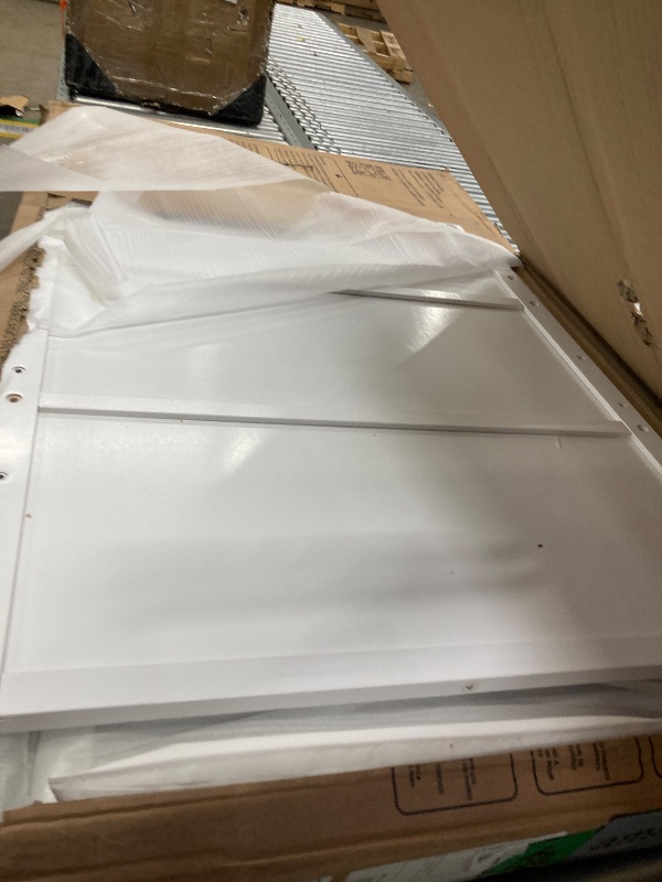 Photo 1 of *a little bald**Dream On Me Anna 3-in-1 Convertible Full-Size Baby Crib & Changer with Storage in White, GreenGuard Gold & JPMA, Pinewood, Converts to Day & Toddler Bed, 3 Mattress Heights, 1? Changing Pad