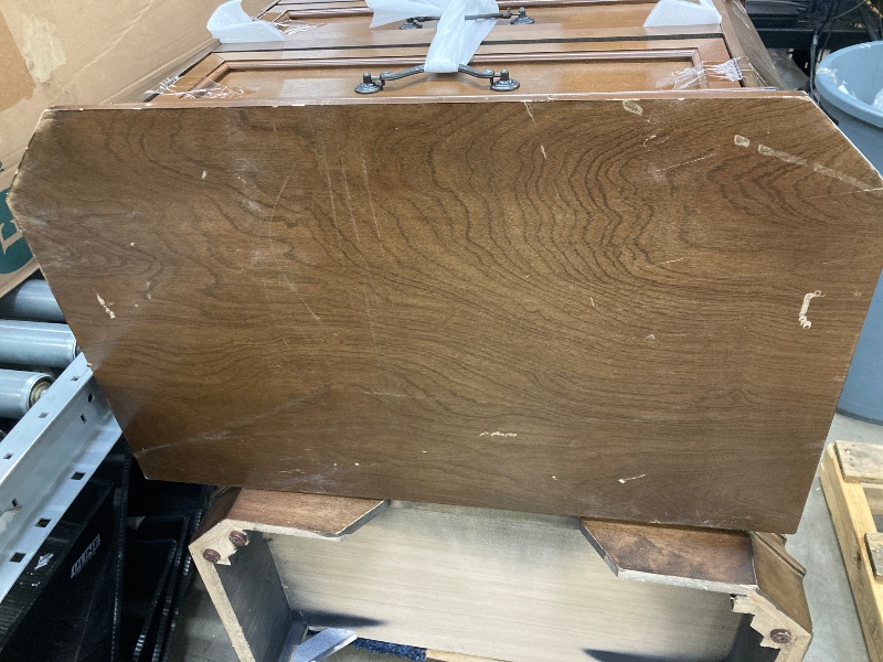 Photo 1 of ***There are 2 of them and they are both bald Roundhill Furniture Maderne Traditional Wood Drawer Nightstand, Antique Walnut Finish
