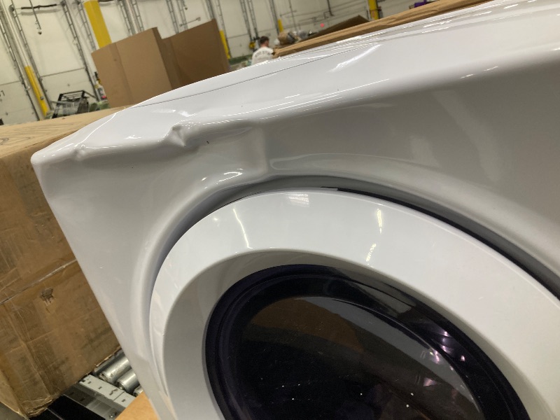 Photo 1 of *****THE DOOR DOESN'T CLOSE AND IS SUBMERGED *****Euhomy Compact Laundry Dryer, 3.5 cu ft Front Load Stainless Steel Clothes Dryers With Exhaust Pipe, 1500W, LCD Control Panel Four-Function Portable Dryer For Apartments, Home, Dorm, White