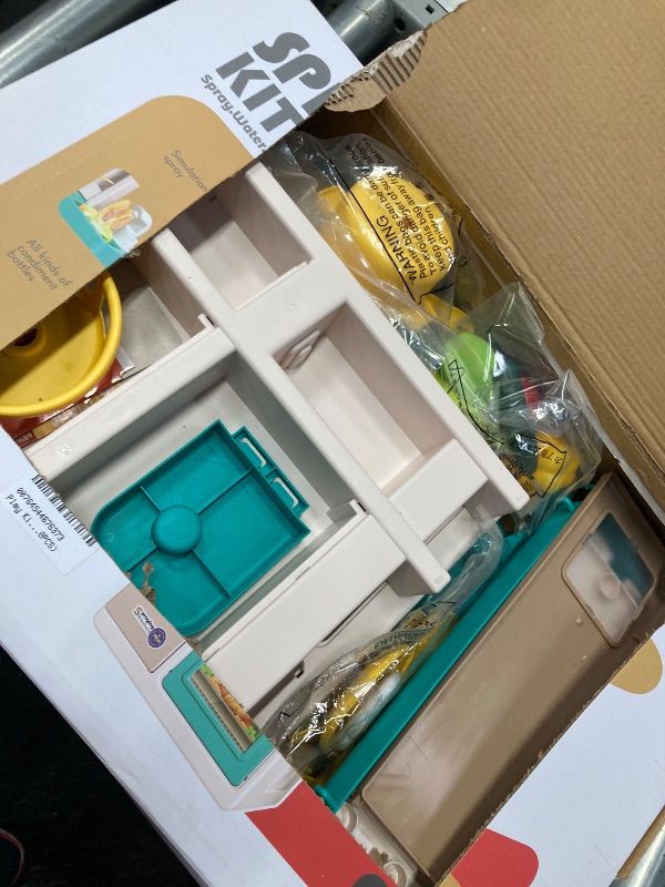 Photo 1 of ****Partial set***
Koppop Kids Kitchen Playset - with Sound, Light & Steam Effects, Pretend Play Toys Includes Food, Sink & Stove, Ideal for Boys & Girls Ages 3-6 (Green).
