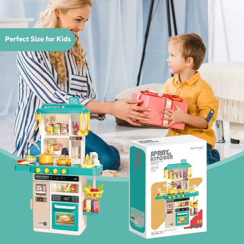 Photo 1 of ****Partial set***
Koppop Kids Kitchen Playset - with Sound, Light & Steam Effects, Pretend Play Toys Includes Food, Sink & Stove, Ideal for Boys & Girls Ages 3-6 (Green).
