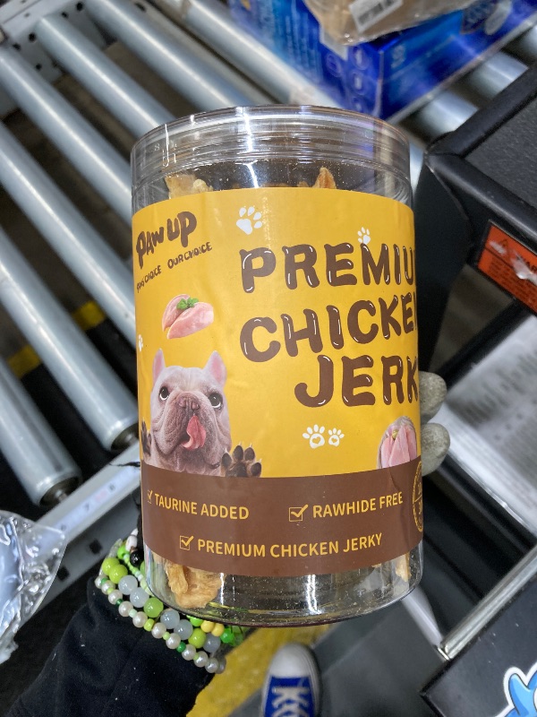 Photo 1 of  BB 06.08.26 PAWUP Chicken Jerky Dog Treats, Lower Moisture Content, Healthy Premium Chewy Dog Jerky Treats, 10.6 oz