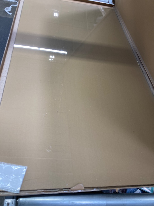 Photo 1 of [Tempered Glass] 30" x 55" Glass Chair Mat, 1/5" Thick Office Chair Mat for Carpet or Hardwood Floor, Heavy Duty Hard Chair Mats with Round Corner and Polished Edge, Carpeted Floor Protector