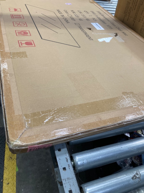 Photo 1 of [Tempered Glass] 30" x 55" Glass Chair Mat, 1/5" Thick Office Chair Mat for Carpet or Hardwood Floor, Heavy Duty Hard Chair Mats with Round Corner and Polished Edge, Carpeted Floor Protector
